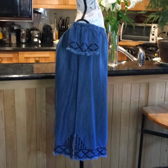 Bella Dahl Chambray Off Shoulder Mini Dress, S - Picture 3 of 8